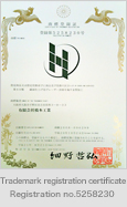 Trademark registration certificate
Registration No. 5258230